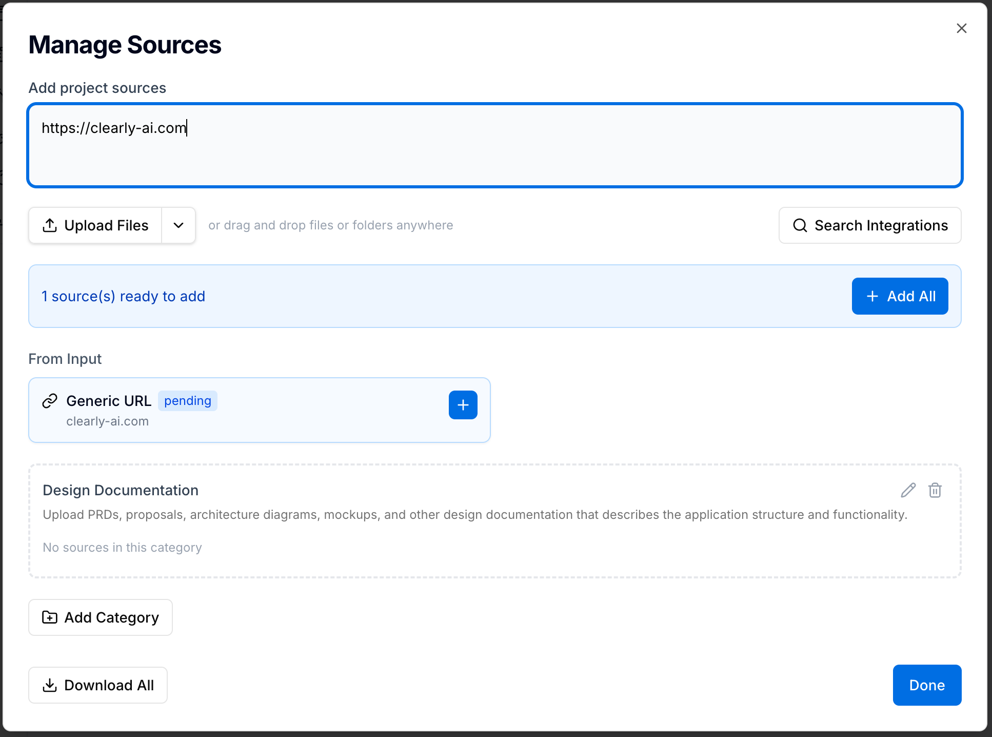 Adding a URL from the text box